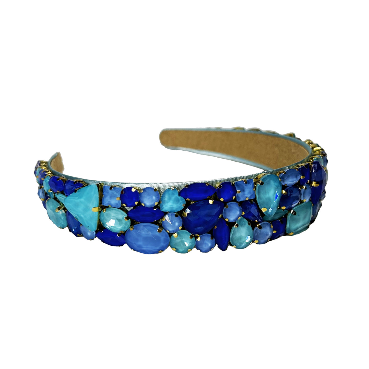 Matte Crystal Headband - Summer Triple Blue