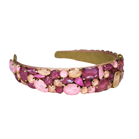 Matte Crystal Headband - Summer Pinks