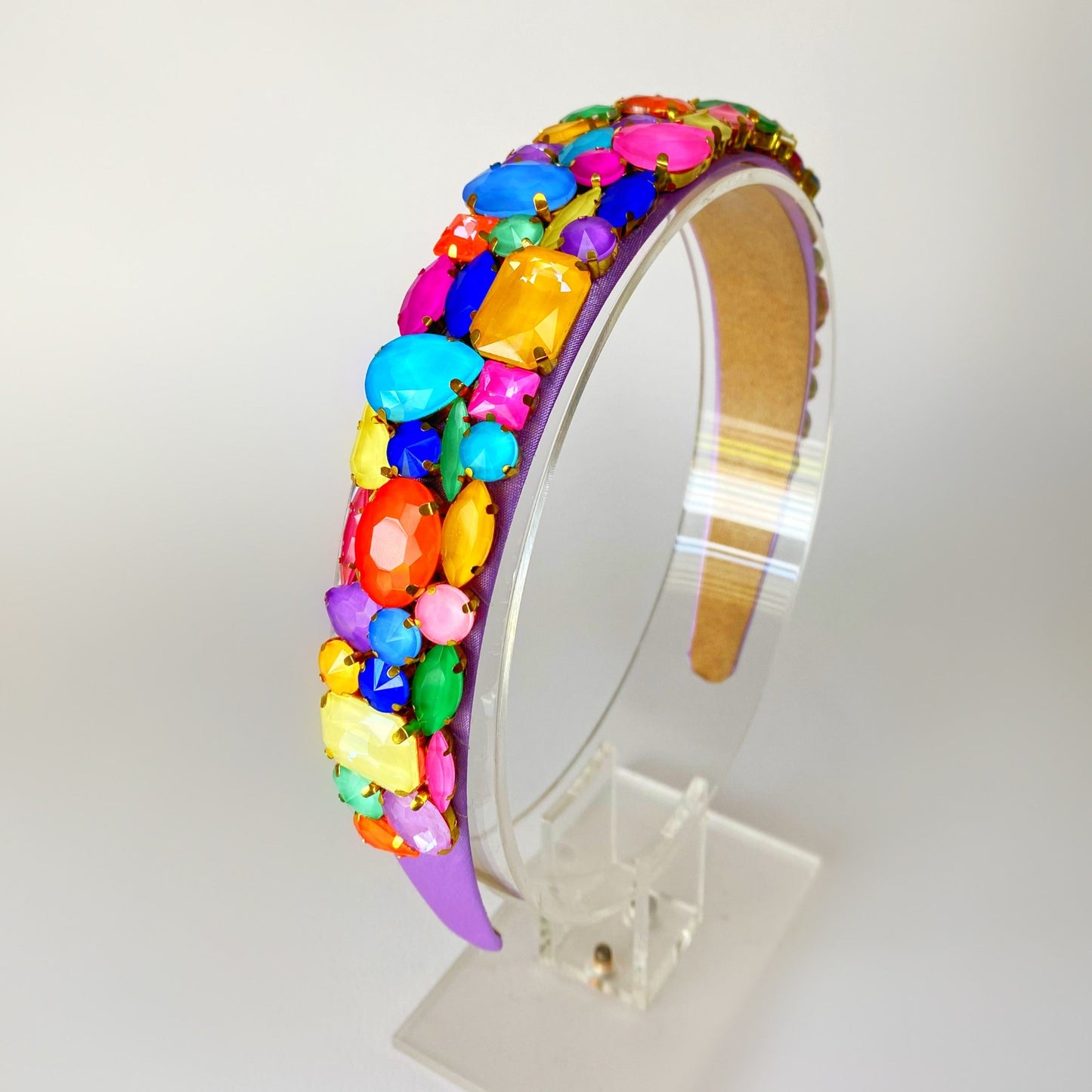 Matte Crystal Headband - Rainbow