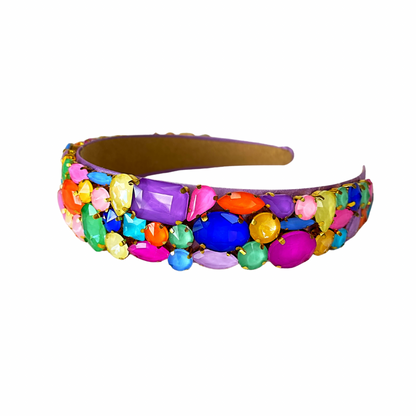 Matte Crystal Headband - Rainbow