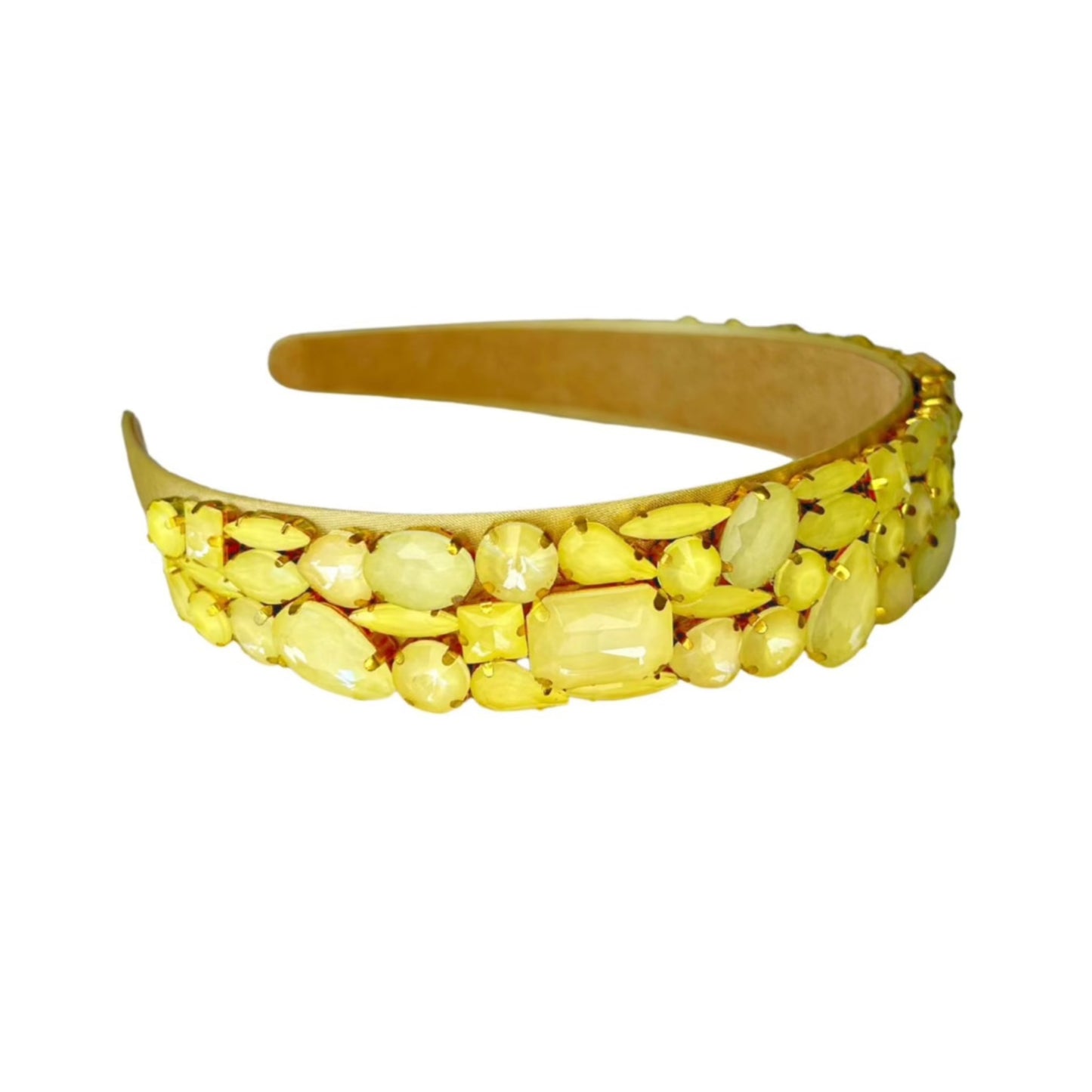 Matte Crystal Headband - Bright Yellow