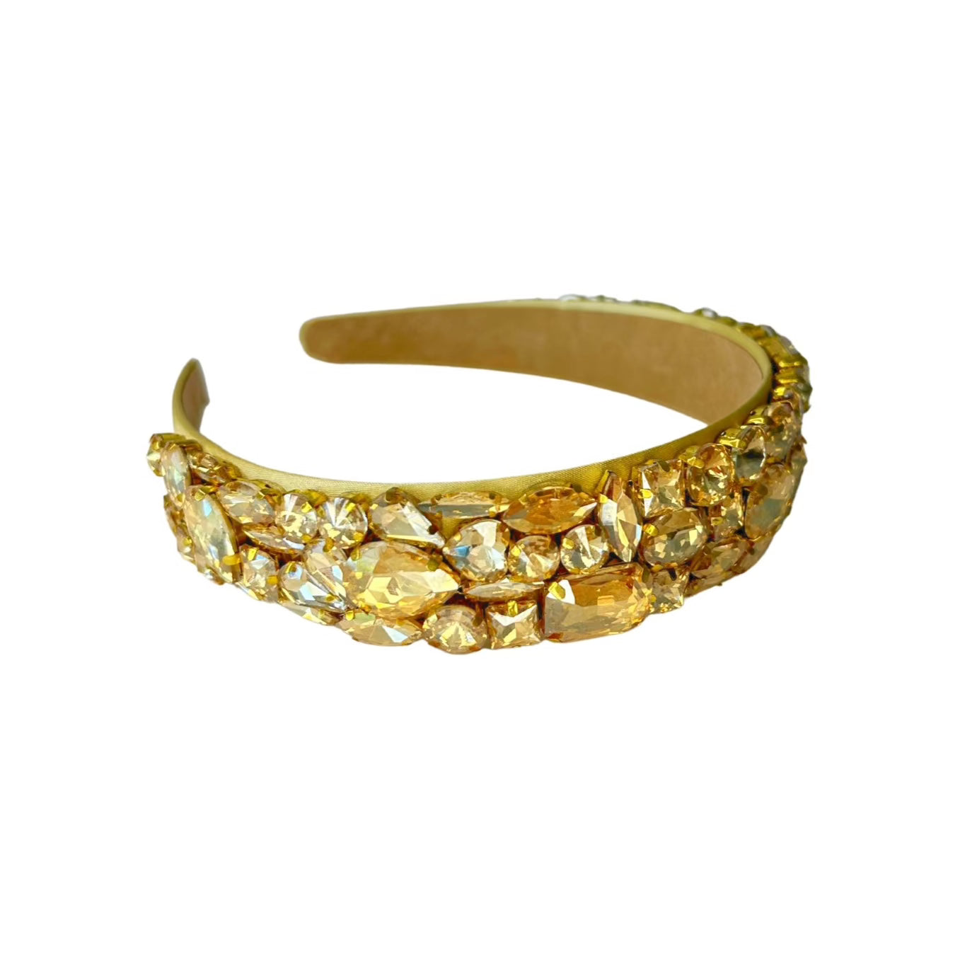 Classic Crystal Headband - Gold