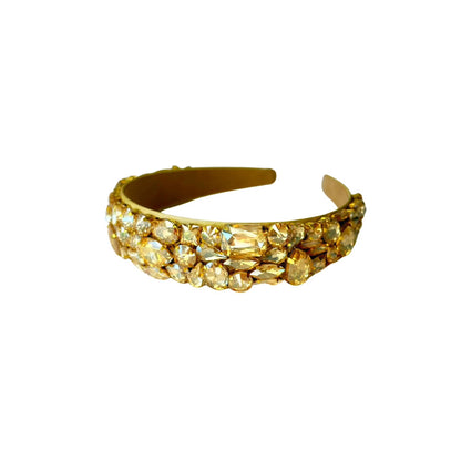 Classic Crystal Headband - Gold